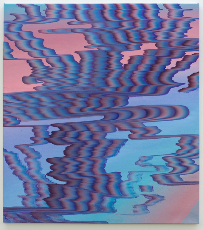 Cascade 7, 2017, Acrylique sur toile, 55 p x 51 p